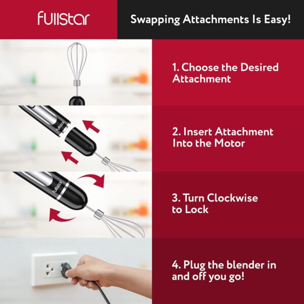 Immersion Blender Set, Hand Blender Electric, Immersion Blender - Image 4