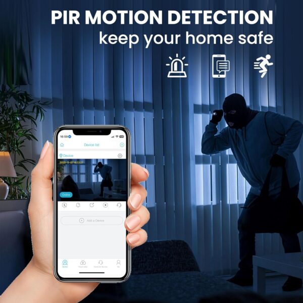 Security Camera, 2K WiFi Indoor Camera, 100 Days Standby Battery - Image 3