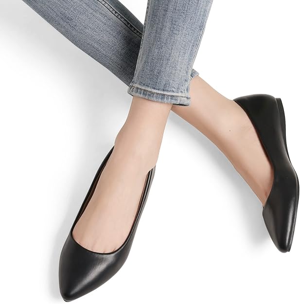 DREAM PAIRS Women's Casual Pointed Toe Ballet Comfort Soft Slip On Flats Shoes - Image 2
