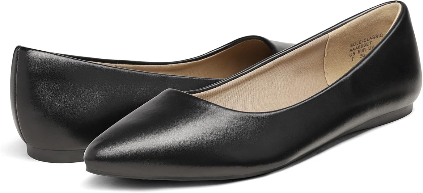 DREAM PAIRS Women's Casual Pointed Toe Ballet Comfort Soft Slip On Flats Shoes - Image 3