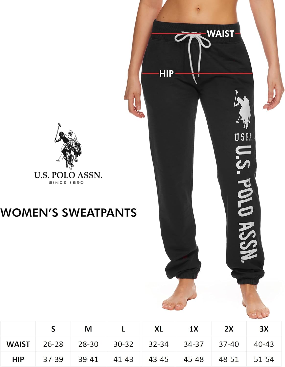U.S. Polo Assn. Womens Sweatpants - Womens Joggers - Image 3