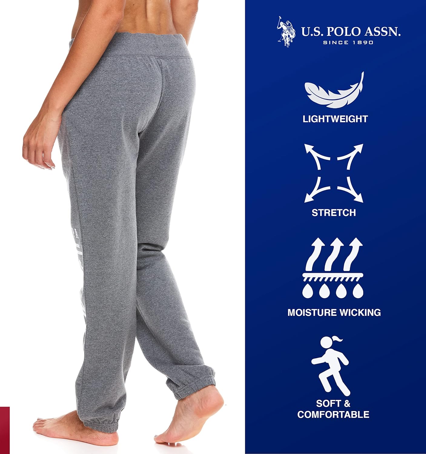 U.S. Polo Assn. Womens Sweatpants - Womens Joggers - Image 4