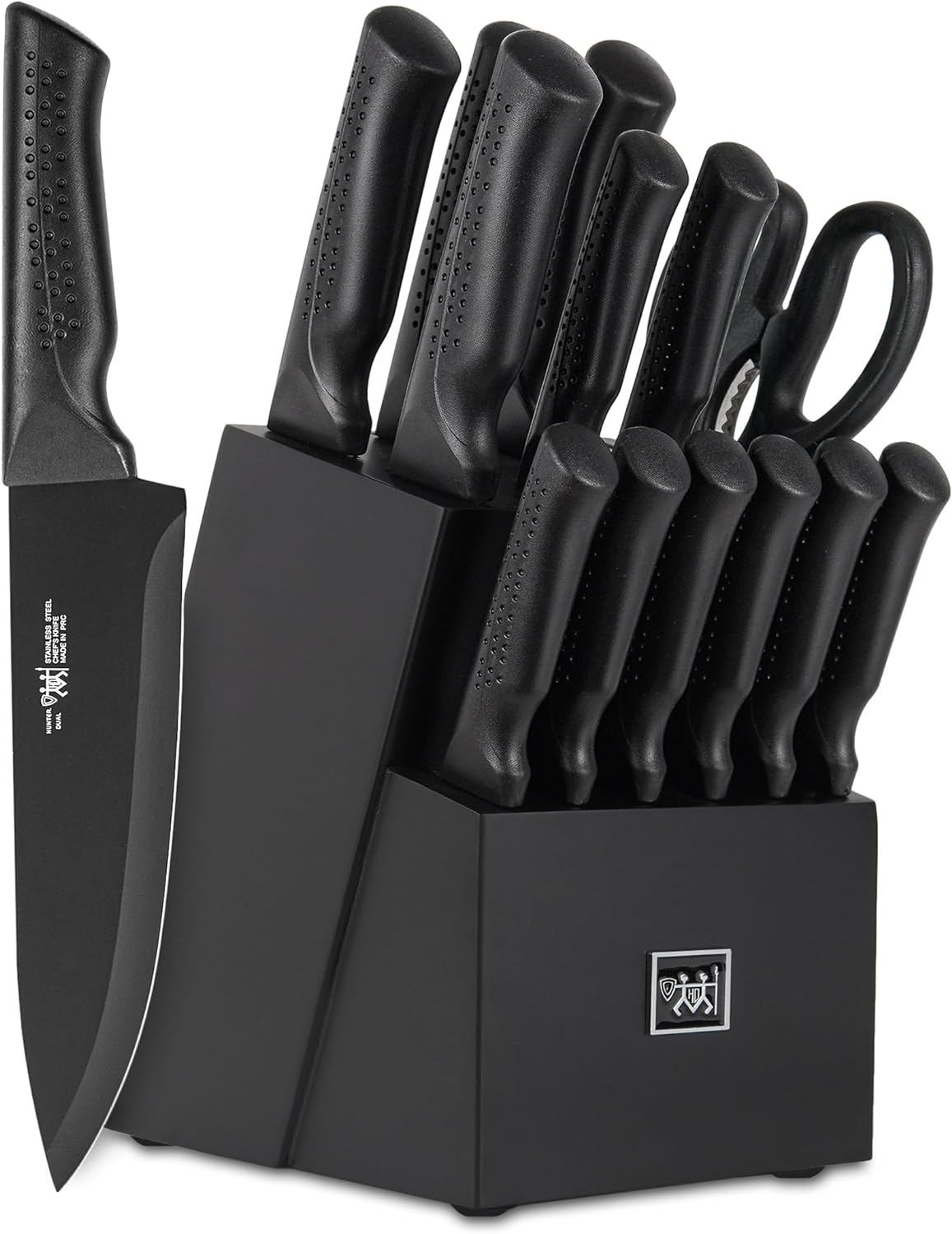 knife set, 15 Pcs Black knife sets for kitchen