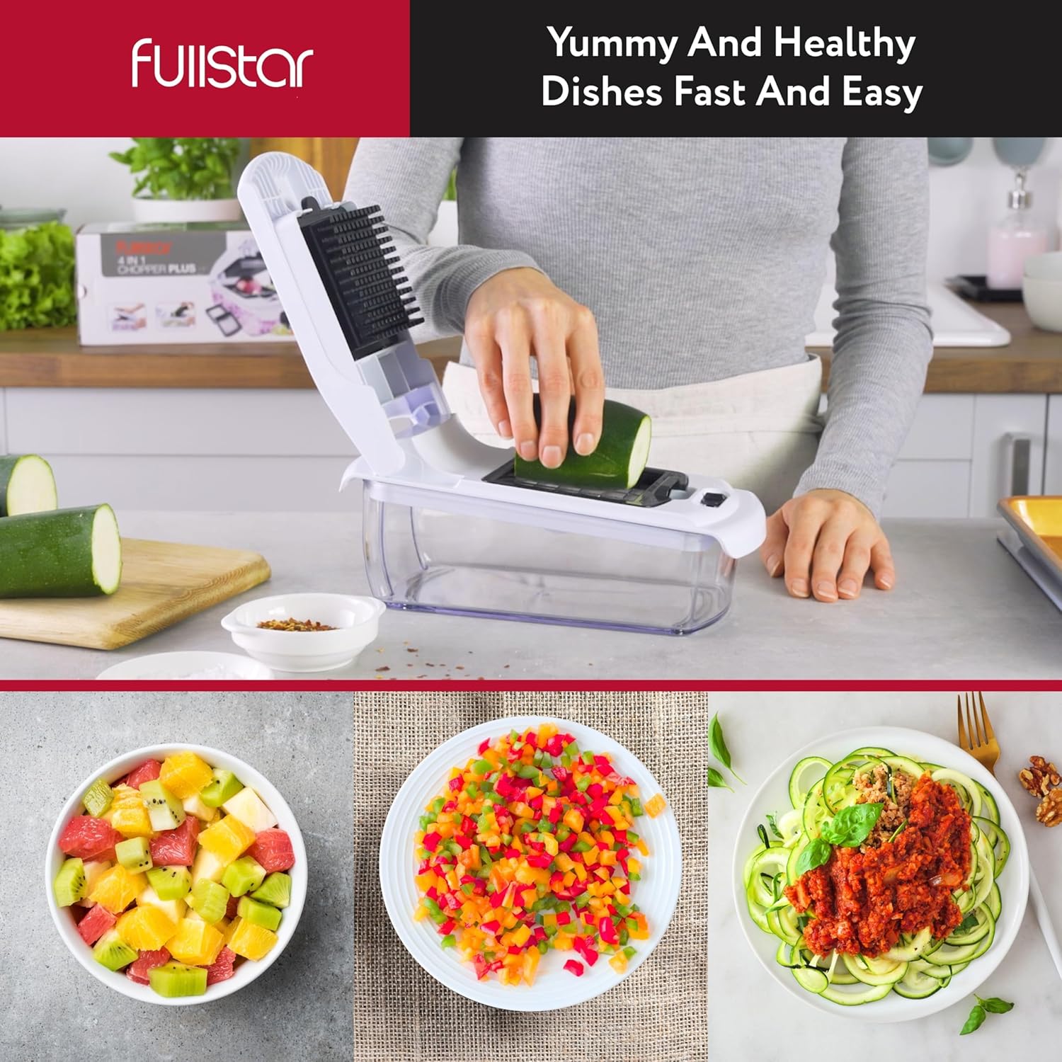 Fullstar Vegetable Chopper - Food Chopper - Onion Chopper - Image 4