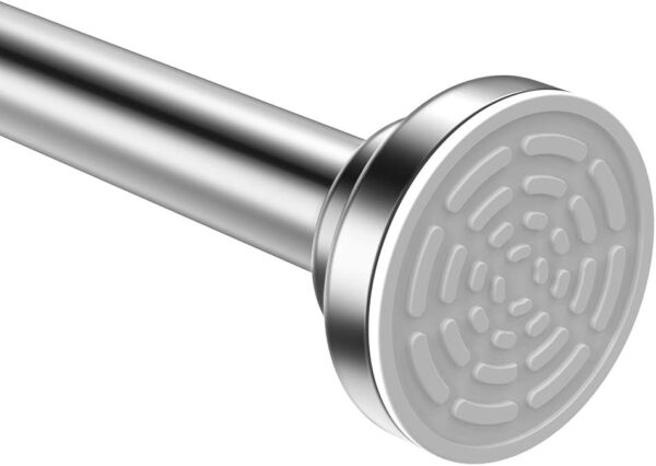 TEECK Shower Curtain Rod, 48-85 Inch Adjustable Tension Spring, Premium Stainless Steel,