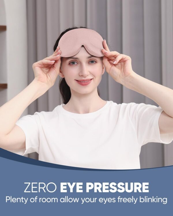 MZOO Sleep Eye Mask for Men Women, Zero Eye Pressure 3D Sleeping Mask - Image 2