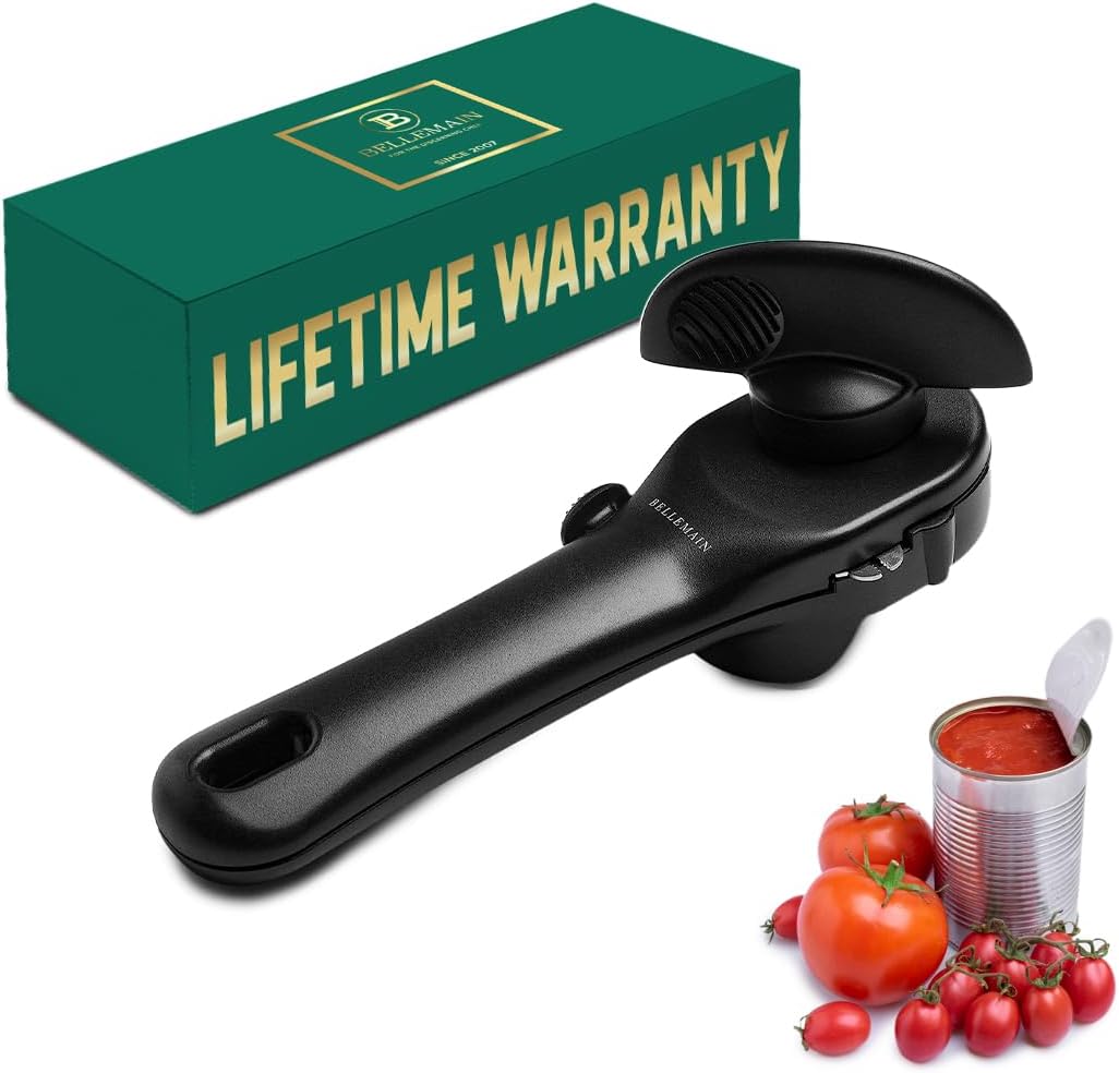 Bellemain- Safe Cut Stainless Steel Ergonomic Can Opener, Manual, Smooth