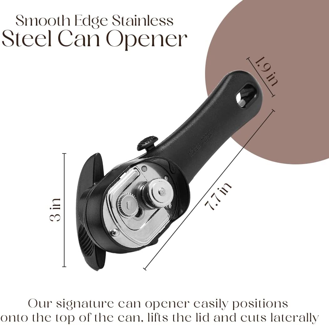 Bellemain- Safe Cut Stainless Steel Ergonomic Can Opener, Manual, Smooth - Image 4