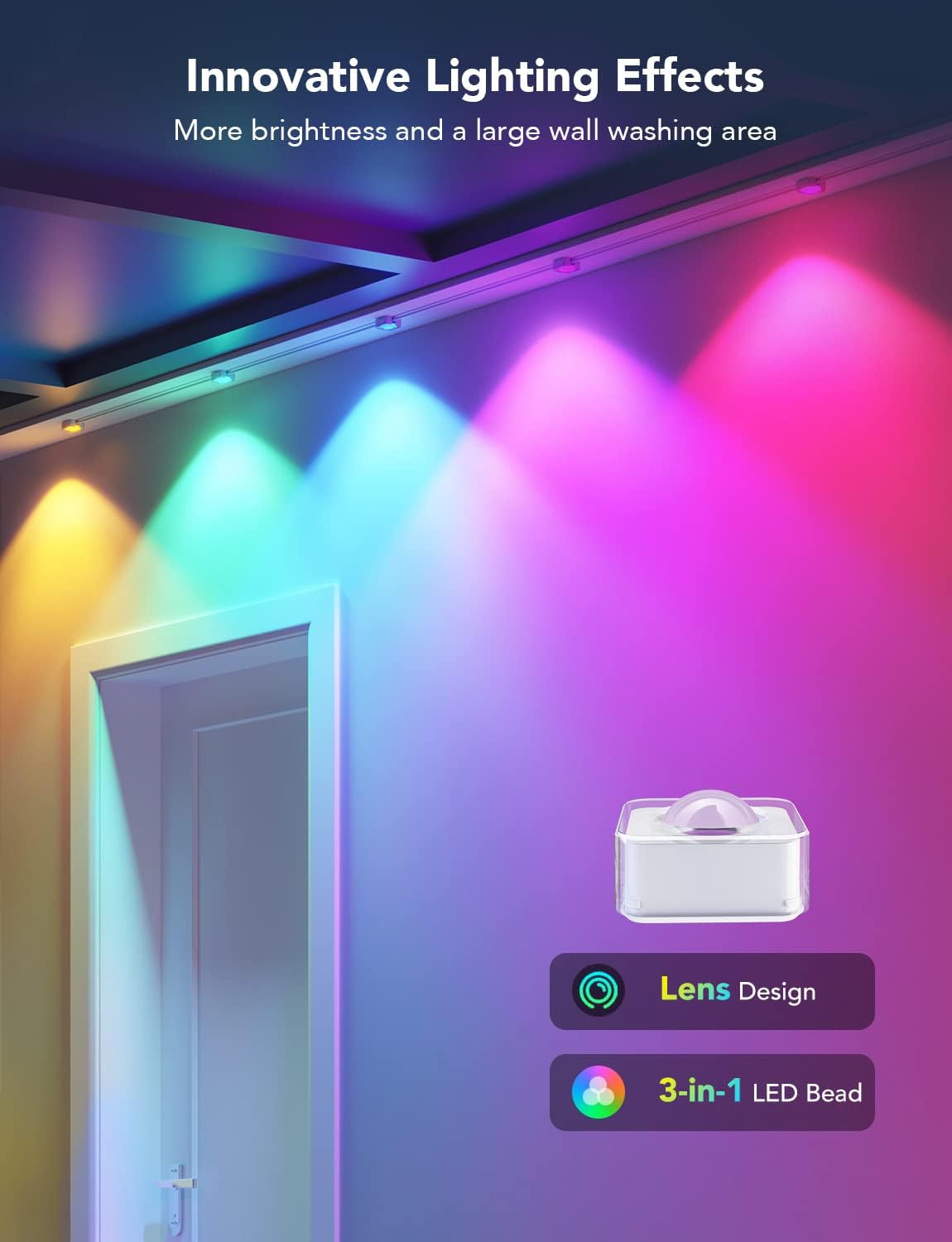 Govee Permanent Outdoor Lights, Smart RGBIC Outdoor Lights with 75 Scene - Image 4