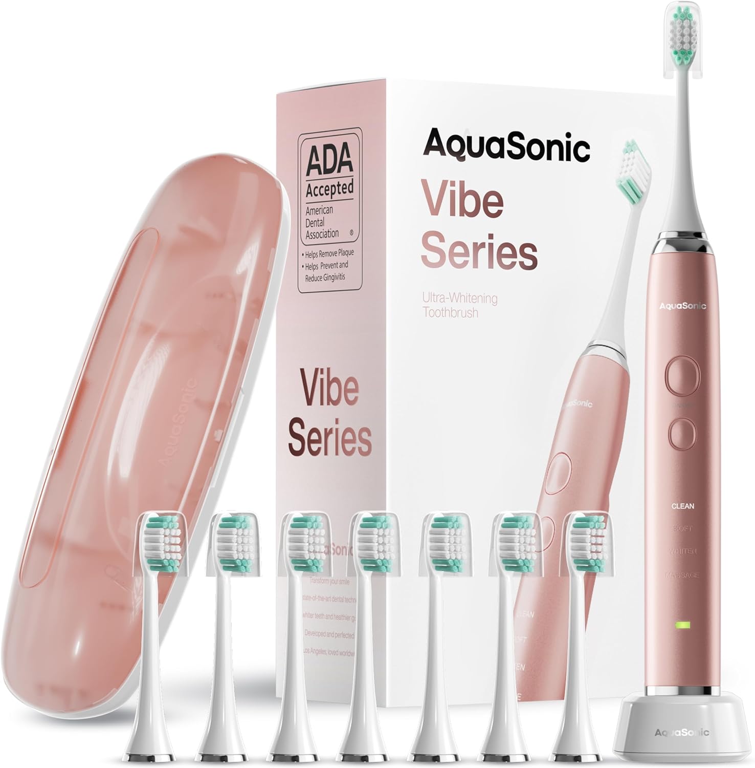 Aquasonic Vibe Series Ultra-Whitening Toothbrush – ADA Accepted Electric Toothbrush