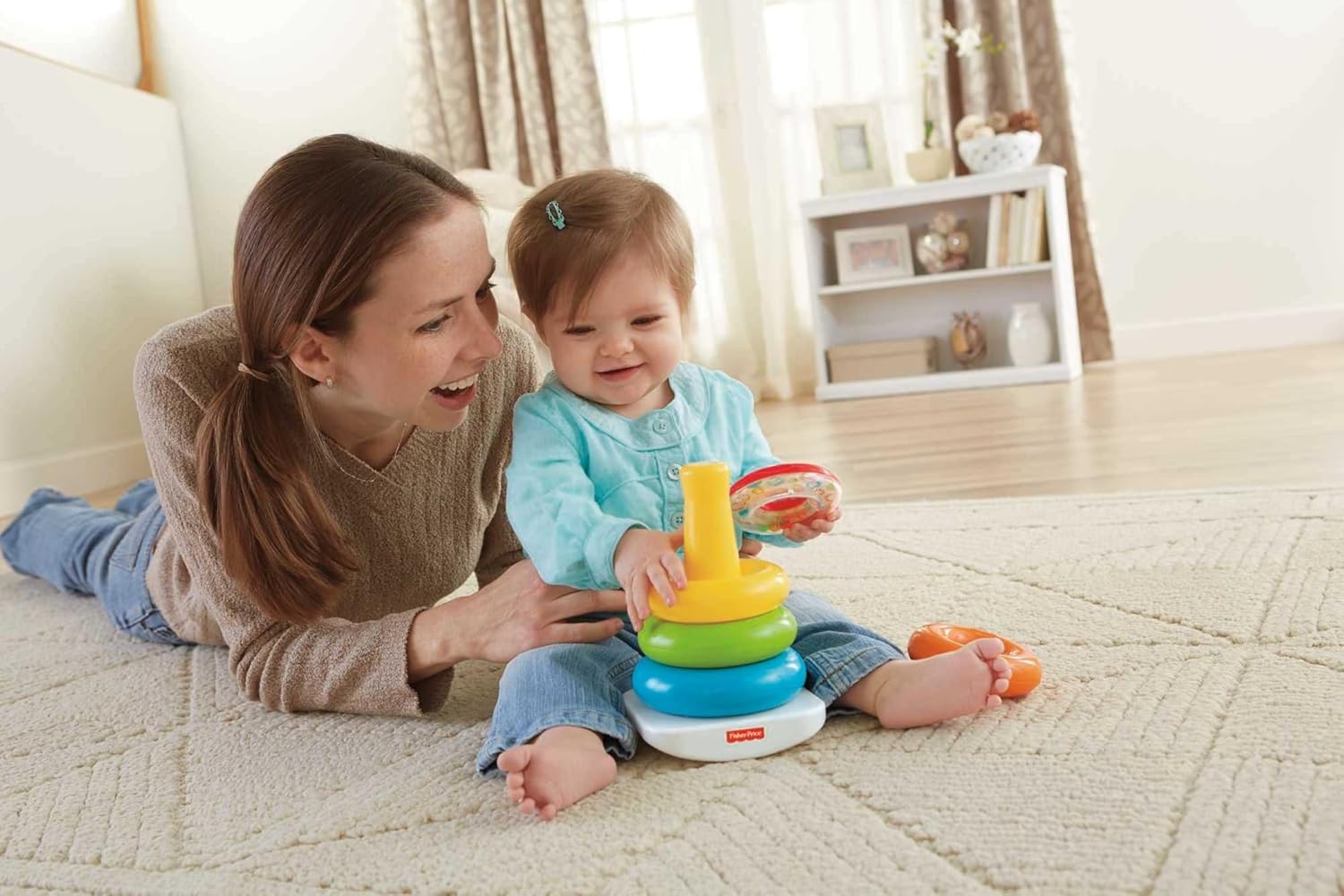 Fisher-Price Infant Toy Set with Baby’s First Blocks (10 Shapes) - Image 4