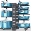 ORDORA 8 Tier Pot and Pan Organizer Rack for Cabinet With 3 DIY