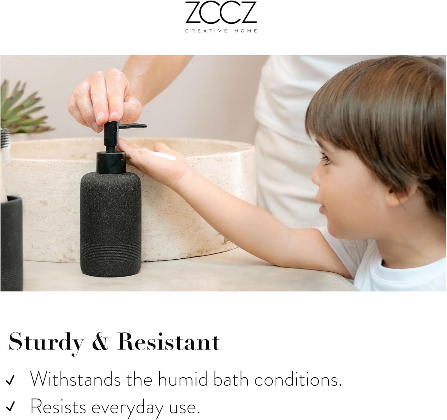 ZCCZ - Black Bathroom Accessories Set 6 Pcs - Toothbrush Holder - Image 4