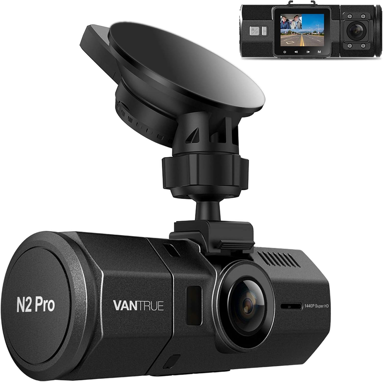 Vantrue N2 Pro Uber Dual Dash Cam Infrared Night Vision, Dual Channel 1080P