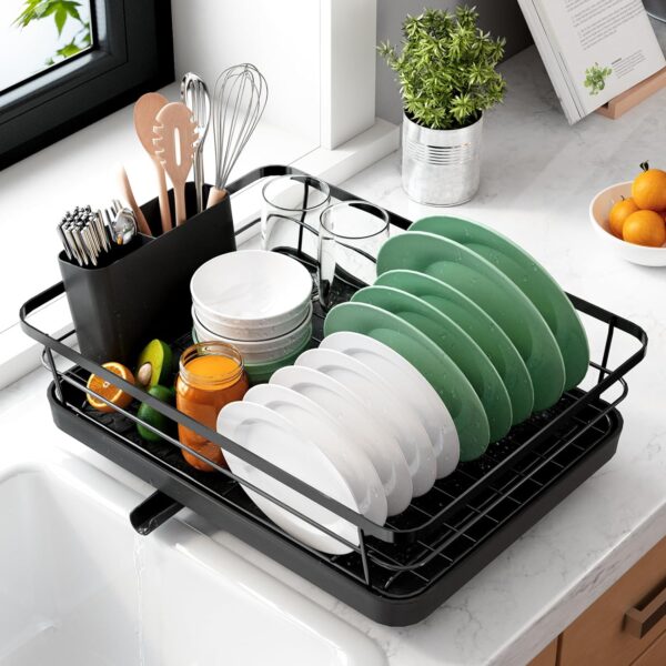 Kitsure Dish Drying Rack- Space-Saving Dish Rack, Dish Racks for Kitchen Counter