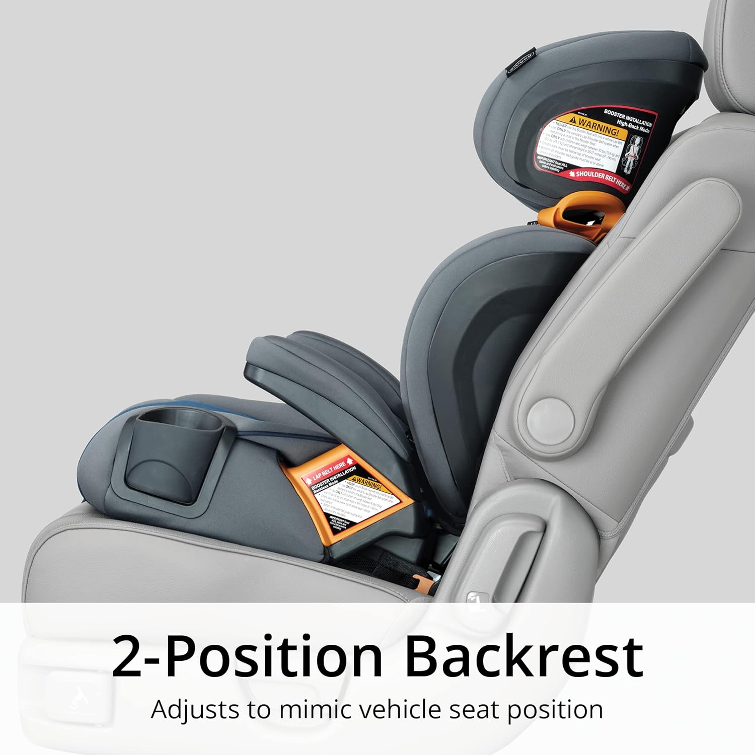 Chicco KidFit ClearTex Plus 2-in-1 Belt-Positioning Booster Car Seat - Image 2
