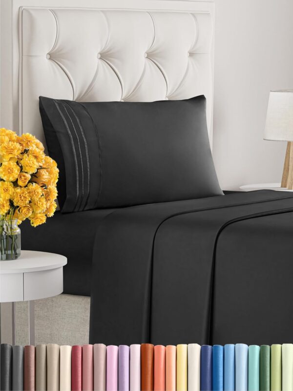 Twin Size 3 Piece Sheet Set - Comfy Breathable & Cooling Sheets