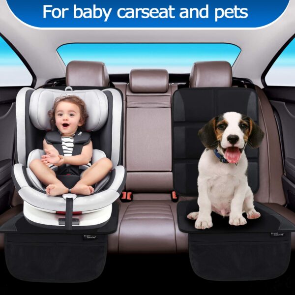Car Seat Protector, 2 Pack Large Car Seat Protectors for Child Baby Car Seat - Image 3
