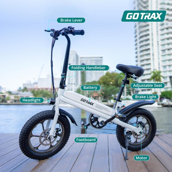 Gotrax S3 Electric Bike, 16x3.0 Fat Tire Electric Bicycle Adults, 750W Peak Motor, - Image 3