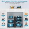 ORDORA 8 Tier Pot and Pan Organizer Rack for Cabinet With 3 DIY - Image 4