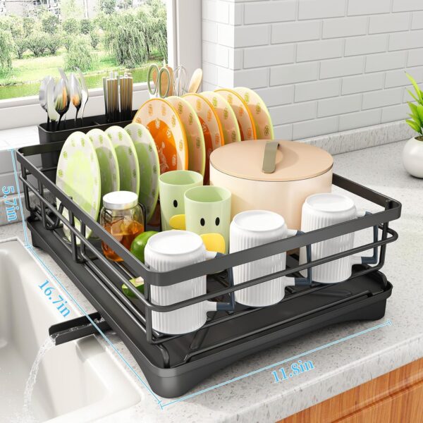 Dish Drying Rack - Stainless Steel Dish Rack for Kitchen Counter, Large-Capacity - Image 3
