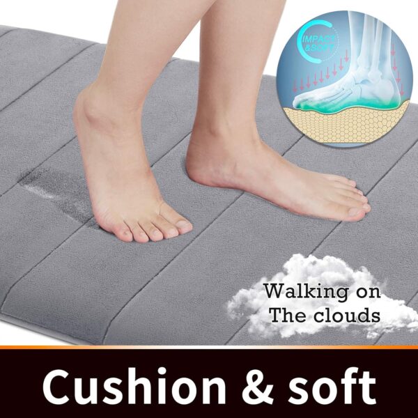 Yimobra MemoryFoam Bath Mat Rug, 24 x 17 Inches, Comfortable, Soft - Image 3