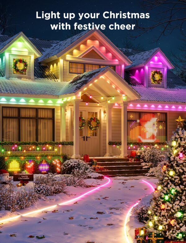Govee Permanent Outdoor Lights, Smart RGBIC Outdoor Lights with 75 Scene