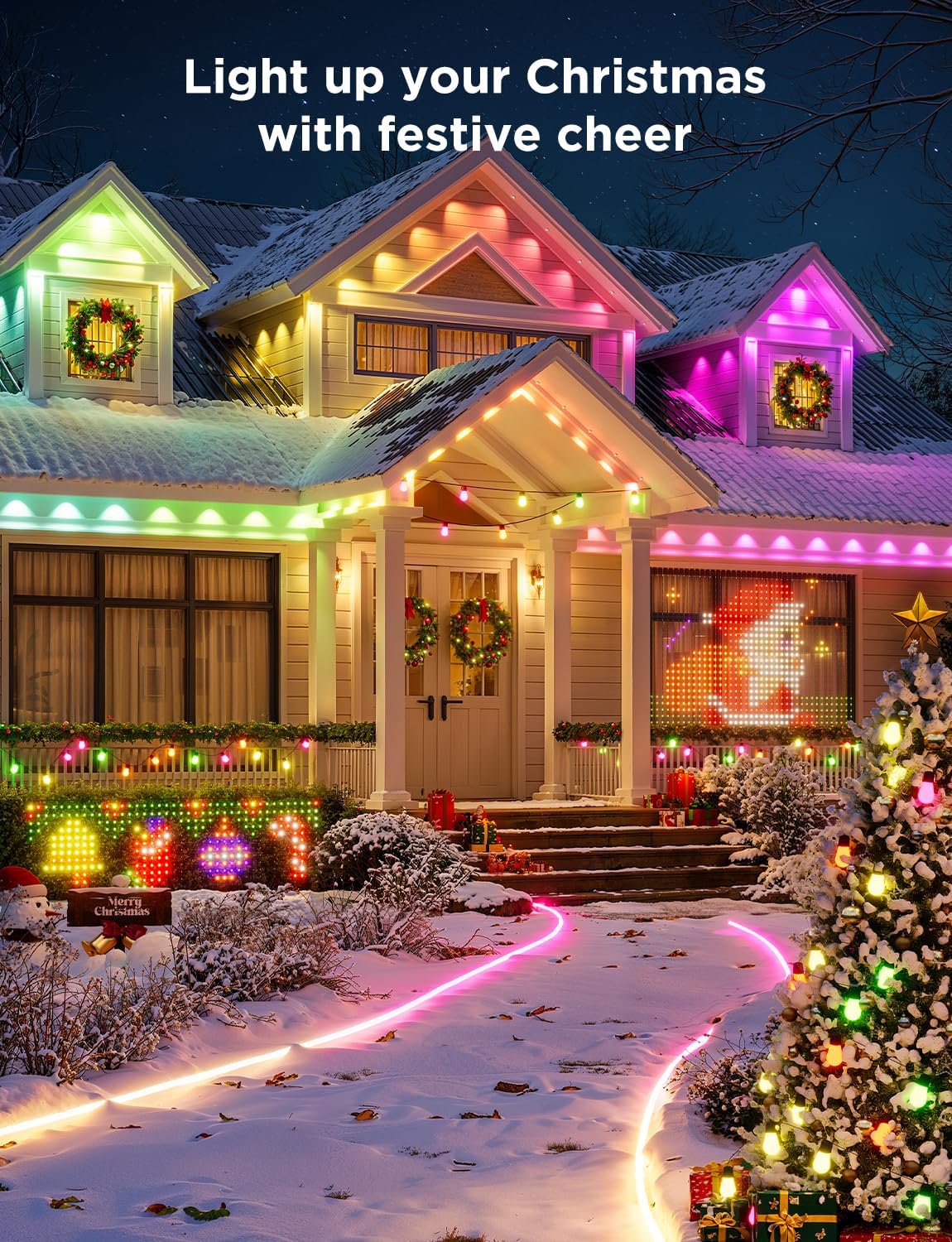 Govee Permanent Outdoor Lights, Smart RGBIC Outdoor Lights with 75 Scene