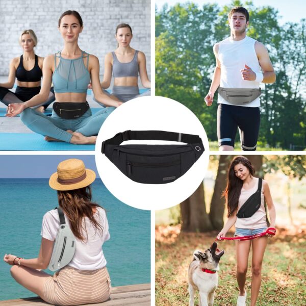 MAXTOP Large Crossbody Fanny Pack with 4-Zipper Pockets,Gifts for Enjoy] - Image 4