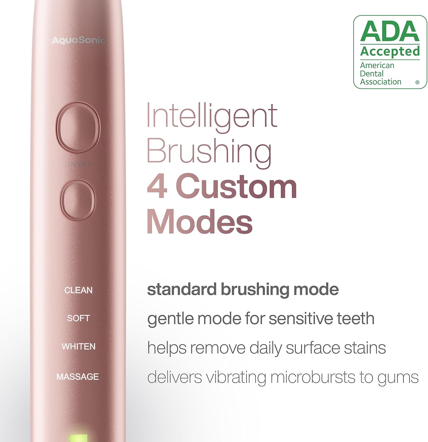 Aquasonic Vibe Series Ultra-Whitening Toothbrush – ADA Accepted Electric Toothbrush - Image 3