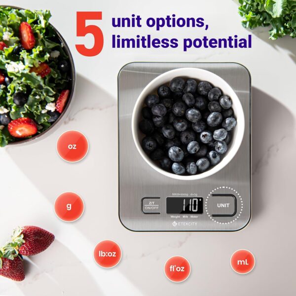 Etekcity Food Kitchen Scale, Digital Grams and Ounces for Weight Loss, - Image 2