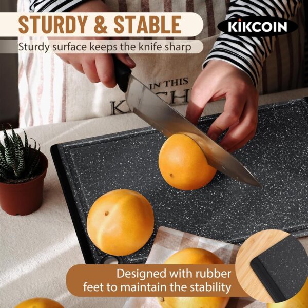 Plastic Cutting Boards for Kitchen, 3-Piece Large Cutting Board Set - Image 3